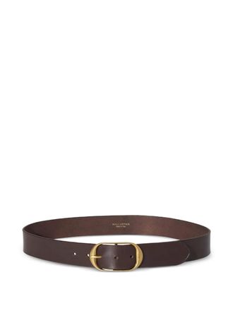 Nili Lotan rounded-buckle leather belt - women - Calf Leather - S - Brown