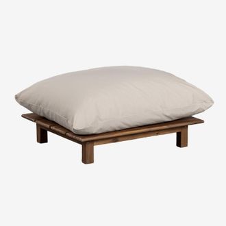 Sklum Puff De Jard&iacute;n En Madera De Acacia Brina Sklum