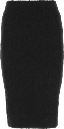 Bottega Veneta Black terry fabric skirt