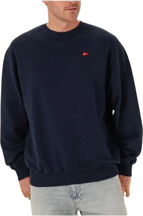 For&eacute;t Navy Flag Sweatshirt - Heren - Sweatshirts - Blauw - XL - Katoen - Hoodies & sweatvesten