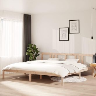 vidaXL Estructura De Cama Sin Colch&oacute;n Madera Maciza 200x200 Cm Vidaxl