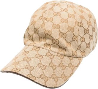 Gucci GG Supreme Baseball Cap - unisex - Petten - Beige - L - Accessoires