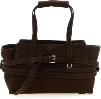 Moschino Dark Brown Tie Me Large Tote