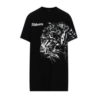 AllSaints Short Dresses, female, Black, Size: XS Zaya Mini T-Shirt Dress