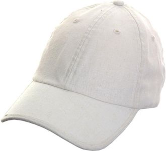 Hawkins Linen Baseball Cap with Buckle Adjuster in 2COLOURS (White)