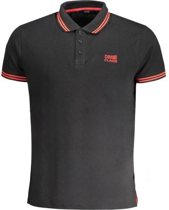 Cavalli Kleding - Heren - Polos - Zwart - 2XL - Tops