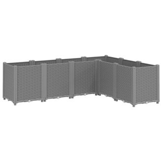 vidaXL Jardinera Pp Gris Claro 160x120x53 Cm Vidaxl