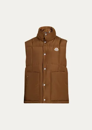 Moncler Mens Brumeline Cotton-Blend Quilted Vest