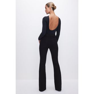 Good American Womens Good Classic Bootcut Jeans | Black, Size 16 Plus | Good American by Khlo&Egrave; Kardashian