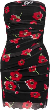 Moschino Abito corto senza spalline - Nero