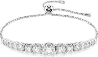 Swarovski Accessoires, Dames, Grijs, ONE Size, Zilveren Kristal Matrix Armband