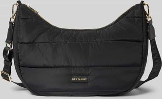 Hey Marly Halfmoon Bag mit Label-Detail Modell Lifetime Buddy M in Black, Gr&ouml;&szlig;e 1