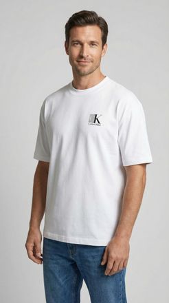Calvin Klein T-Shirt CALVIN KLEIN SS 30s E SPRTSWR 1 G, Herren, Gr. XXL, weiss (hellwei&szlig;), Single Jersey, Obermaterial: 100% Baumwolle, unifarben, regular fit norm