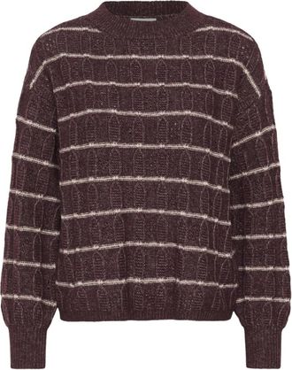 Kaffe Ronde hals gebreid - Dames - Ronde hals truien - Bruin - S - Truien & Vesten