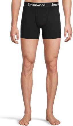 Smartwool Boxer Brief Mens Underwear Black : LG, Polyester/Wool
