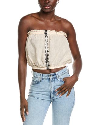 Elan Elan Embroidered Front Top