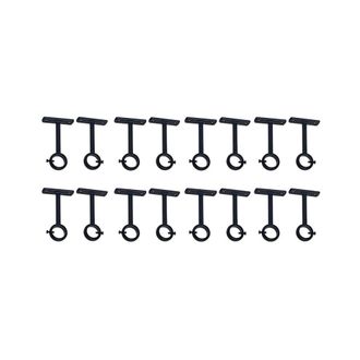 OEM Soportes De Techo Para Barras De Cortina, Soporte De Techo Resistente Para Barras De Cortina De 1 Pulgada (paquete De 16, Negro)