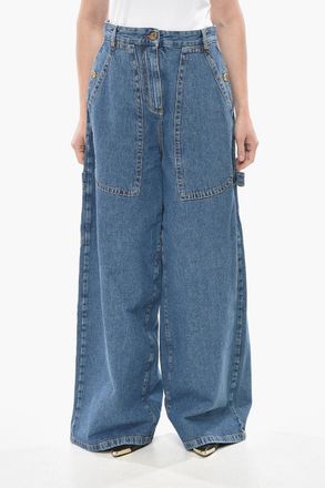 Etro Jeans Extra Wide Leg con Tasche a Toppa Etro