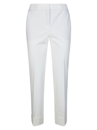 Incotex White Nevet Bistratch Straight-Leg Pants