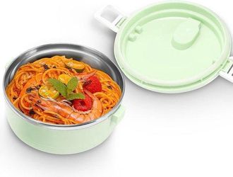 OEM Fiambrera T&eacute;rmica Port&aacute;til De Acero Inoxidable Con Cierre De Seguridad Para Ni&ntilde;os Y Adultos. Ideal Para El Colegio Y El Trabajo