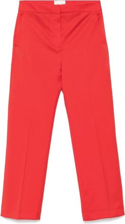 Loulou Studio Cropped Broeken - Dames - Straight fit broeken - Rood - L - Broeken