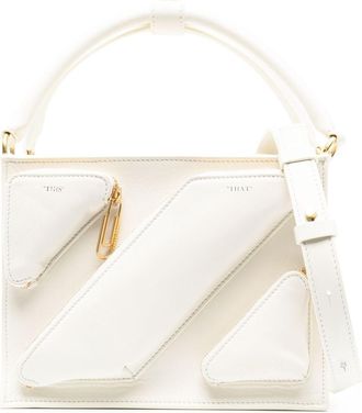 Off-white small Beatbox shoulder bag - women - Cotton/Leather/Acrylic - One Size - Neutrals