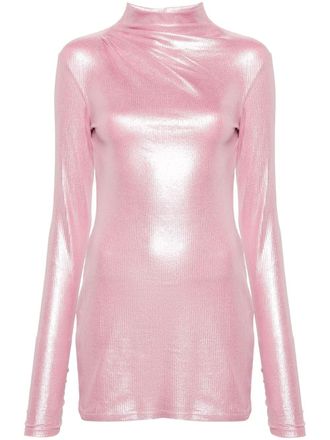 Andamane Parker midi-jurk met open rug - Roze