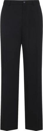 Balenciaga Tuxedo Broek - Heren - Wijde Broeken - Zwart - M - Wol - Broeken