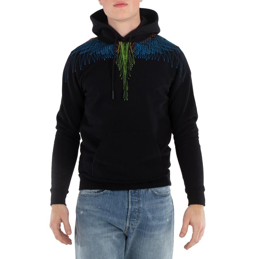 Marcelo Burlon Hoodies, male, Orange, Size: XL Sunset Cross