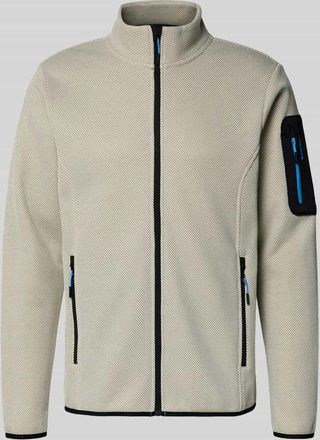 Icepeak Icepeak Regular Fit Fleecejacke mit Stehkragen Modell BREDSTEDT in Stein, Gr&ouml;&szlig;e XXL