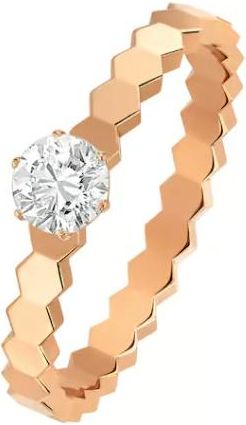 Chaumet Rose Gold Diamond Bee My Love Solitaire Ring