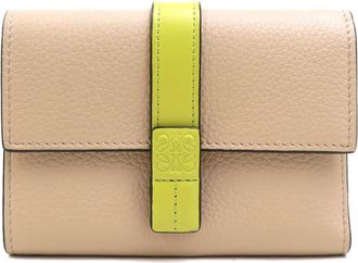 Loewe Beige Yellow Leather Wallet (Tri-Fold) (Pre-Owned)
