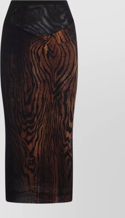 Jean Paul Gaultier printed draped long skirt