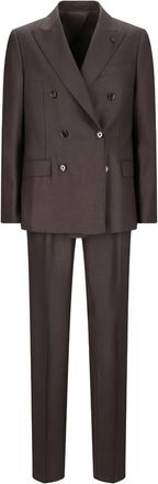 Lardini Pak met dubbele rij knopen - Bruin