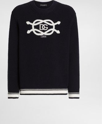 Dolce & Gabbana Virgin Wool Pullover - Man Sweaters And Cardigans White Xxl