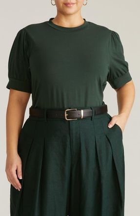 Universal Standard Puff Sleeve Top in Forest Green at Nordstrom, Size Xs
