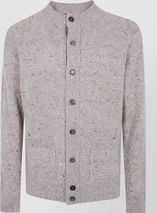 FILIPPO DE LAURENTIIS cashmere wool round neck cardigan