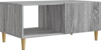 vidaXL Mesa De Caf&eacute; Gris Sonoma 90 X 50 X 40 Cm Madera De Ingenier&iacute;a Vidaxl