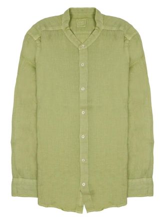 120% Lino Neutrals Slim Fit Cotton Shirt