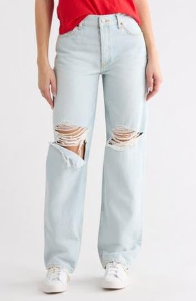 Re/Done Ripped Loose Jeans in Acquadestroy at Nordstrom Rack, Size 26