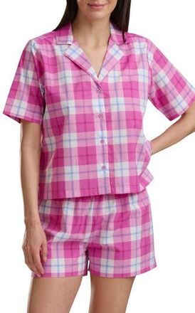 Splendid Plaid Short Sleeve Notch Top and Boxer Pajamas at Nordstrom Rack, Size X-Small