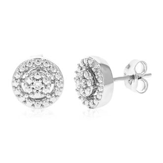 Vir Jewels 1/20 cttw Lab Grown Diamond Composite Earrings in Sterling Silver With Push Backs For Women