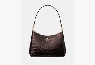Kate Spade New York Margot Metallic Croc Embossed Convertible Shoulder Bag