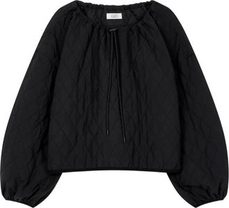 TOMBOY Gewatteerde top met koord - Zwart