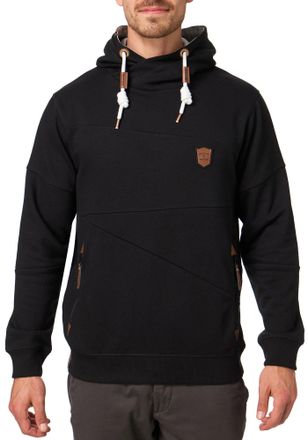 Indicode Kapuzensweatshirt INDICODE INAix, Herren, Gr. L, schwarz, Sweatware, Obermaterial: 60% Baumwolle, 40% Polyester, unifarben, regular fit normal, Rundha
