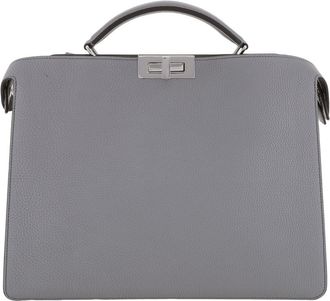 Fendi Peekaboo Leather Briefcase