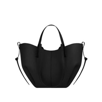 Generic Compatible For Womens large capacity leather hand-held wing bag, pleated underarm tote casual(Black B)