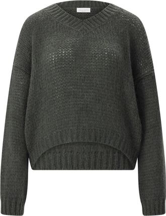 Roberto Collina Round-neck Truien - Dames - Ronde hals truien - Groen - XS - Wol - Truien & Vesten