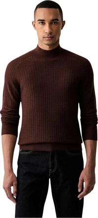 Trussardi Turtleneck Trui - Heren - Coltruien - Bruin - XL - Wol - Truien & Vesten