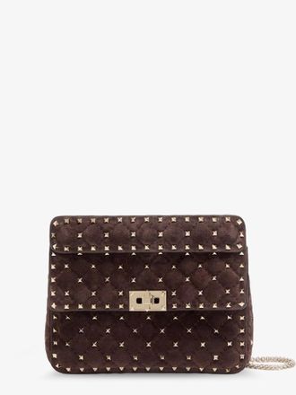 Valentino Garavani Borsa a tracolla Rockstud Spike in suede con iconiche borchie all-over - VALENTINO GARAVANI - gender_Woman